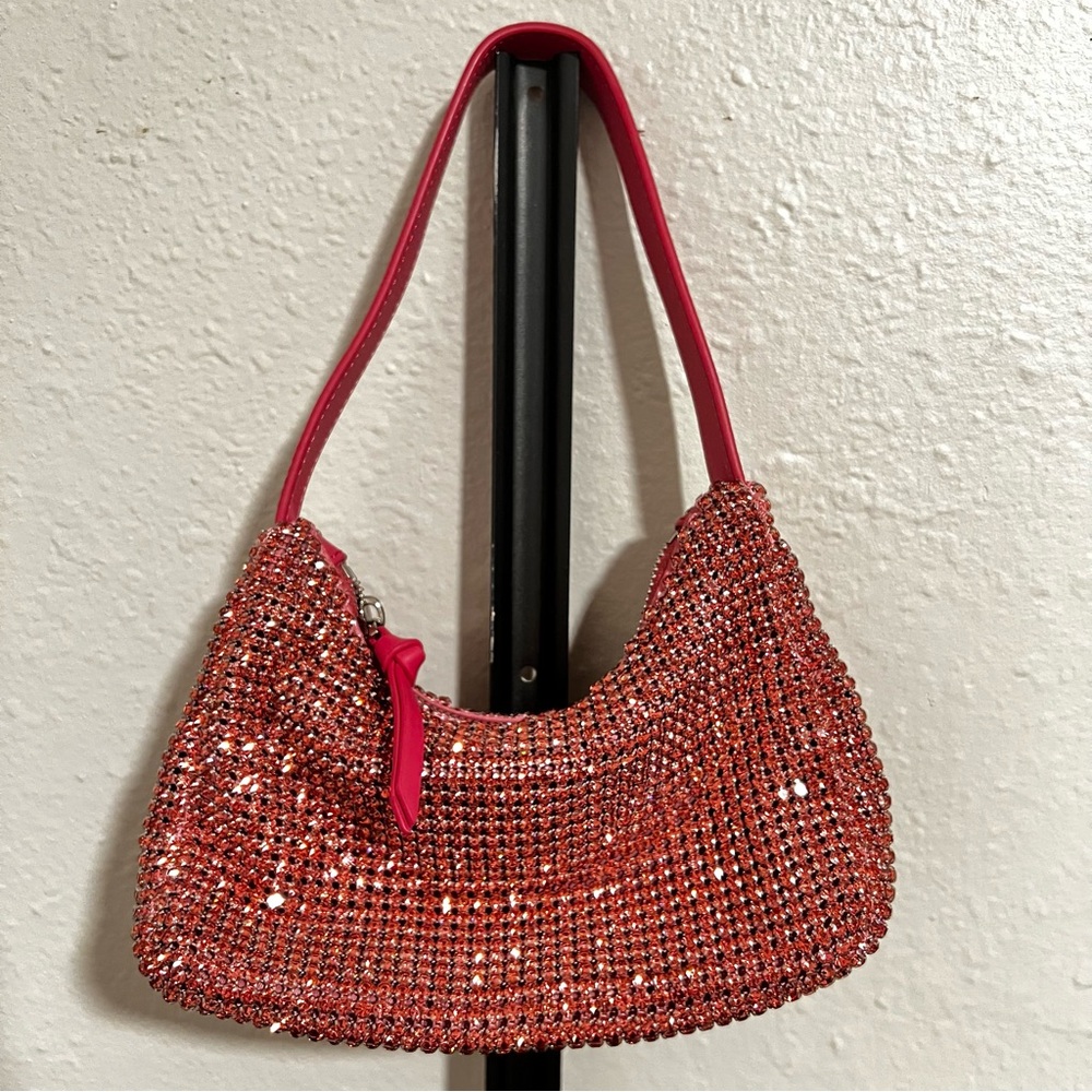 Brandon Blackwood Syl Rhinestone Top Handle Bag
